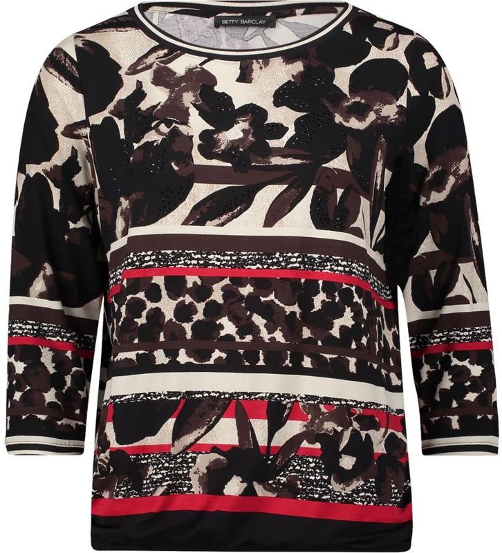 Betty Barclay - Casual Shirt - Veelkleurig - Bloemen - 4XL