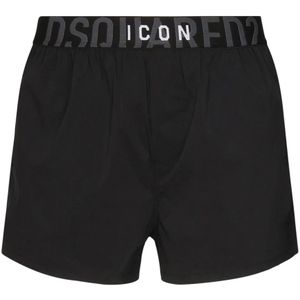 Dsquared2, Heren, Badkleding, Zwart, Maat: M Polyamide,