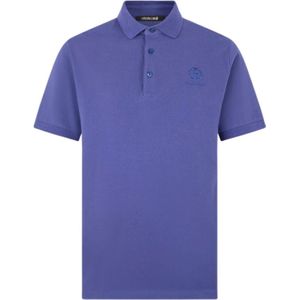 Roberto Cavalli, Heren, Tops, Blauw, Maat: S Katoen,