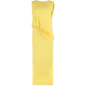 Jacquemus - Gedrapeerd Jersey Jurk - Geel - Polyester