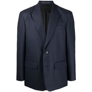 Valentino, Heren, Jassen, Blauw, Maat: XL Wol,