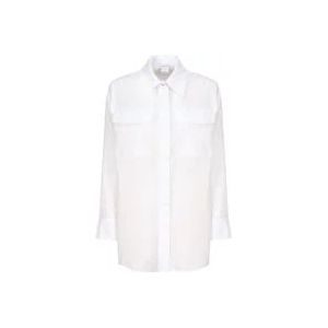 Pinko Witte Katoenen Lang Fit Shirt , White , Dames , Maat: XS