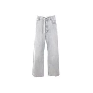Balenciaga Baggy Oversize Denim Jeans , Gray , Heren , Maat: M
