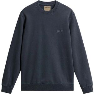 Woolrich, Heren, Sweatshirts & Hoodies, Blauw, Maat: S Katoen,