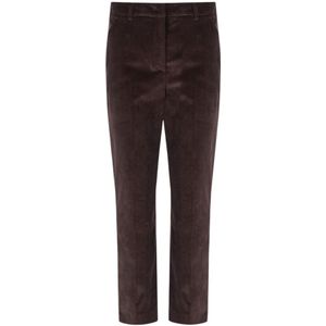 Weekend Max Mara, Dames, Broeken, Bruin, Maat: M Katoen,
