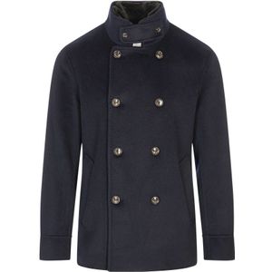 Montecore, Heren, Mantels, Blauw, Maat: 3XL Kasjmier,