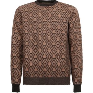 Original Vintage, Heren, Truien, Bruin, Maat: M Wol,