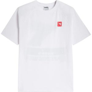 Diadora, Heren, Tops, Wit, Maat: M Katoen,