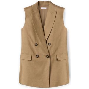 Motivi, Dames, Jassen, Beige, Maat: 2XS Linnen,