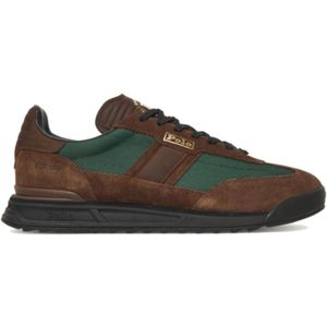 Polo Ralph Lauren - Varick - Leren Sportschoenen - Bruin - Plat - Veters - Casual