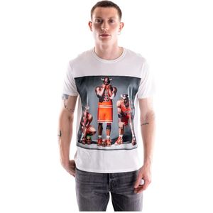 Bastille, Heren, Tops, Wit, Maat: XL Katoen,