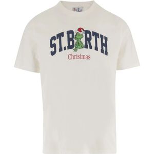 MC2 Saint Barth, Heren, Tops, Wit, Maat: S Katoen,