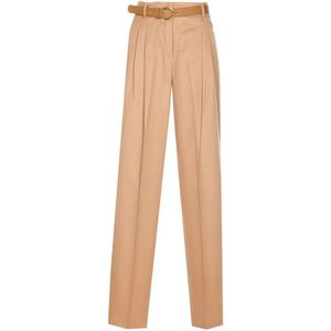 Max Mara Studio, Dames, Broeken, Bruin, Maat: 2XS
