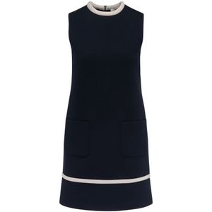 Max Mara, Dames, Jurken, Blauw, Maat: M Jersey,