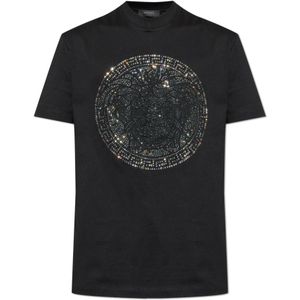 Versace, Heren, Tops, Zwart, Maat: L Jersey,