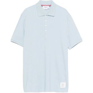 Thom Browne, Heren, Tops, Blauw, Maat: M Katoen,