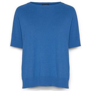 Elena Mirò, Dames, Truien, Blauw, Maat: XS Leer,