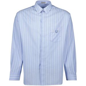 Dior, Heren, Overhemden, Blauw, Maat: L Katoen,