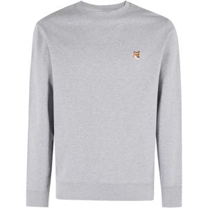 Maison Kitsuné, Heren, Sweatshirts & Hoodies, Grijs, Maat: L Katoen,