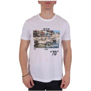ICE Play, Heren, Tops, Wit, Maat: M Katoen,