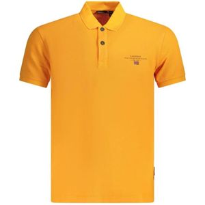 Napapijri - Polo Shirt - Oranje - Katoen - Borduurwerk en Print