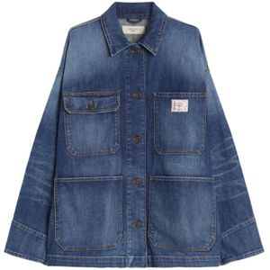 Weekend Max Mara, Dames, Jassen, Blauw, Maat: 3XS Denim,