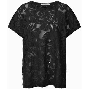 Rabens Saloner, Dames, Tops, Zwart, Maat: Xs/S Katoen,