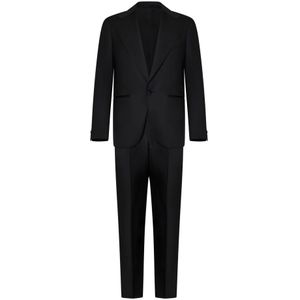 Franzese Collection, Heren, Pakken, Zwart, Maat: 2XL Wol,