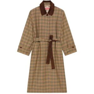 Kenzo, Dames, Mantels, Bruin, Maat: S Wol,