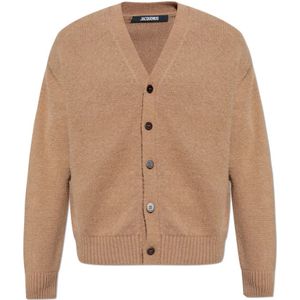 Jacquemus, Heren, Truien, Bruin, Maat: S Wol,