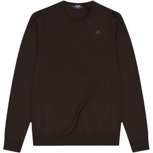 K-Way, Heren, Truien, Bruin, Maat: M Wol,