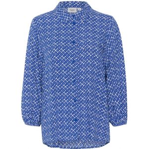 Saint Tropez, Dames, Blouses & Shirts, Blauw, Maat: L Viscose,