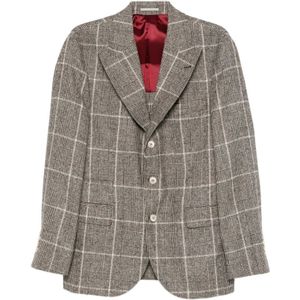 Brunello Cucinelli, Heren, Jassen, Bruin, Maat: M Wol,