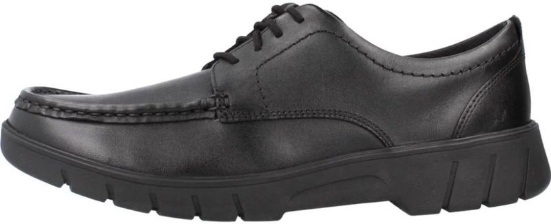 Clarks - Branch - Veterschoenen - Zwart - Leer