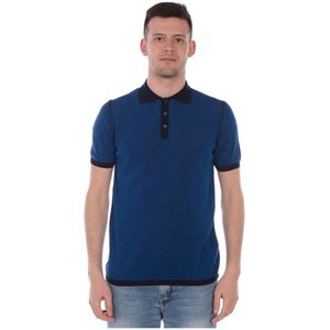 Trussardi, Heren, Tops, Blauw, Maat: M Katoen,