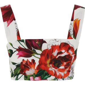 Dolce & Gabbana, Dames, Tops, Veelkleurig, Maat: S Katoen,