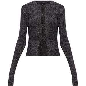 Amiri, Dames, Truien, Zwart, Maat: M Viscose,