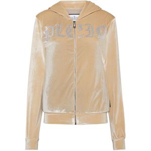 Philipp Plein, Dames, Sweatshirts & Hoodies, Beige, Maat: S