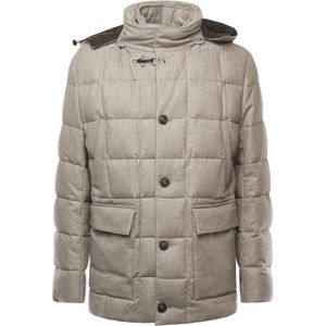 Fay, Heren, Jassen, Beige, Maat: S Wol,