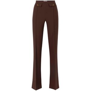 Elisabetta Franchi, Dames, Broeken, Bruin, Maat: M