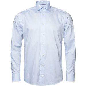 Eton - Blauw Gestreept Overhemd - 100% Katoen - Regular Fit