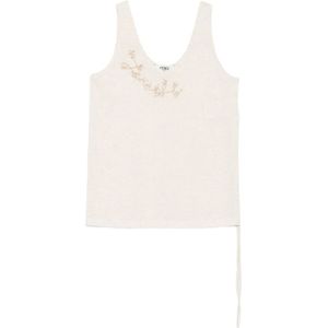 Fendi - Tops - Beige - Zijde & Nylon Top