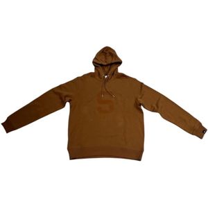 Sun68, Heren, Sweatshirts & Hoodies, Bruin, Maat: L Katoen,