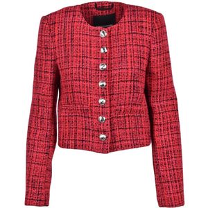 Patrizia Pepe, Dames, Jassen, Rood, Maat: L Katoen,