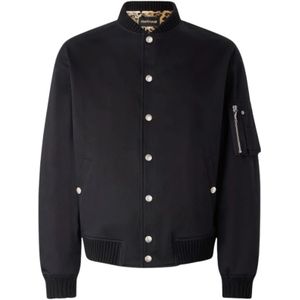 Roberto Cavalli, Heren, Jassen, Zwart, Maat: S Katoen,