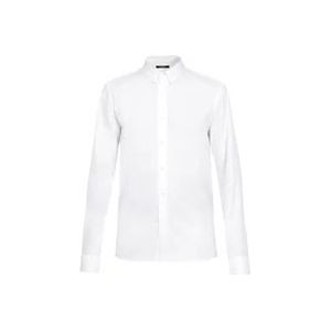 Balmain Aansluitend overhemd van katoen , White , Heren , Maat: 3XL