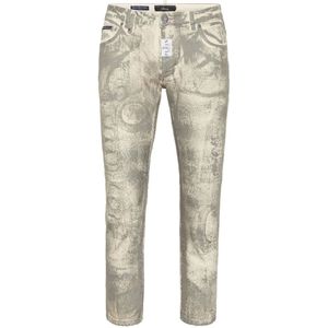 Philipp Plein, Heren, Jeans, Grijs, Maat: W29 Denim,