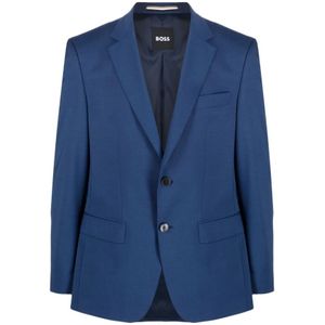 Hugo, Heren, Pakken, Blauw, Maat: XS Wol,