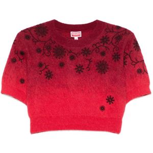 Kenzo, Dames, Tops, Rood, Maat: XS Wol,