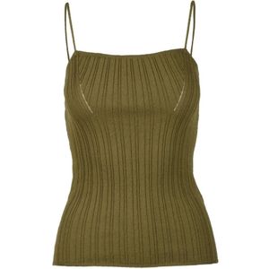 Erika Cavallini, Dames, Tops, Groen, Maat: L Viscose,